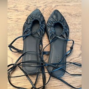 ASOS design listen tie leg ballet flat